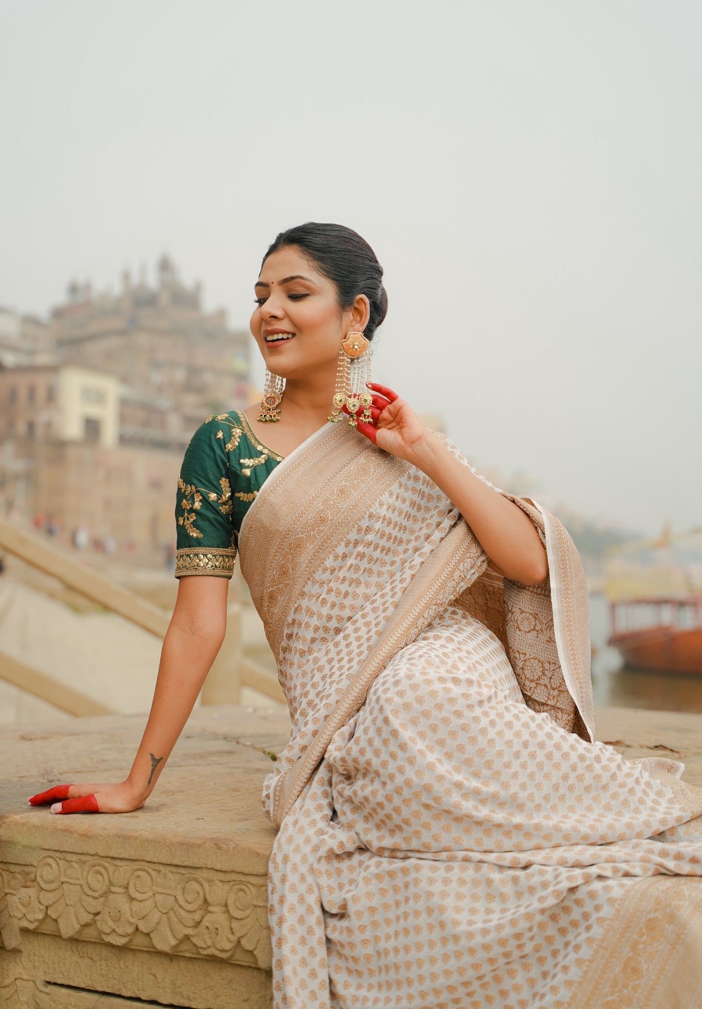 Meher Phool Earrings