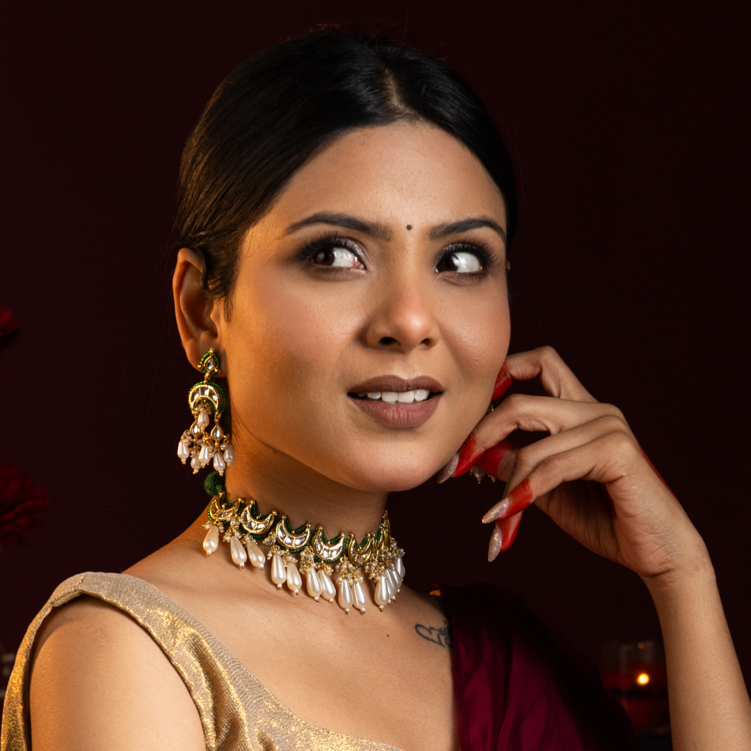 Chandani Drop Choker Set