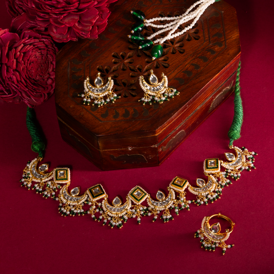 Chandrabindu Choker set with ring